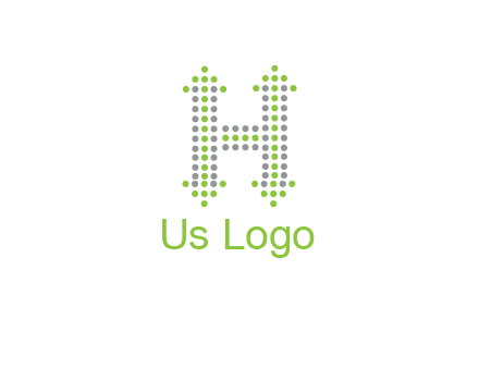 dotted letter H with arrow logo