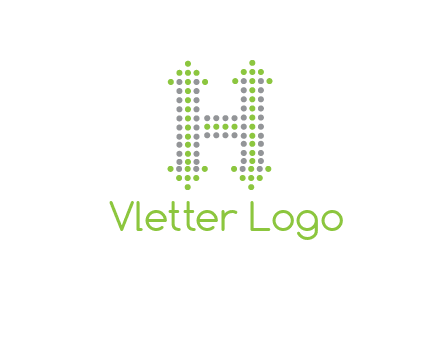 dotted letter H with arrow logo