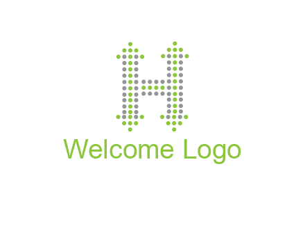 dotted letter H with arrow logo