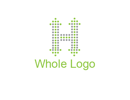 dotted letter H with arrow logo