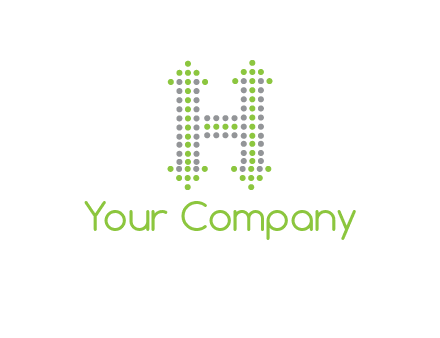 dotted letter H with arrow logo