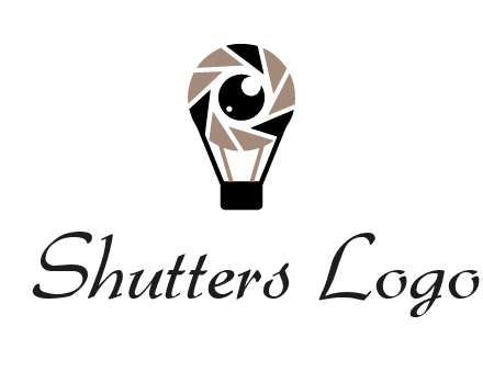 shutter with iris in air balloon photography logo