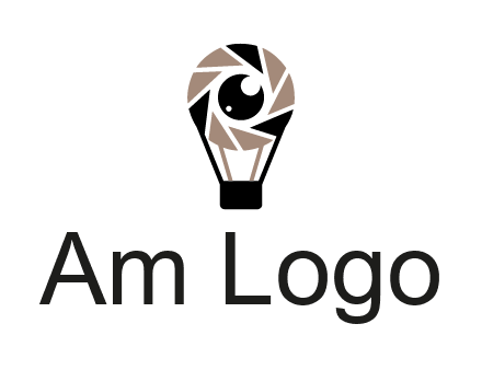 shutter with iris in air balloon photography logo
