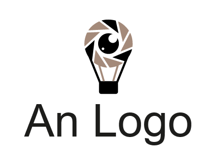 shutter with iris in air balloon photography logo