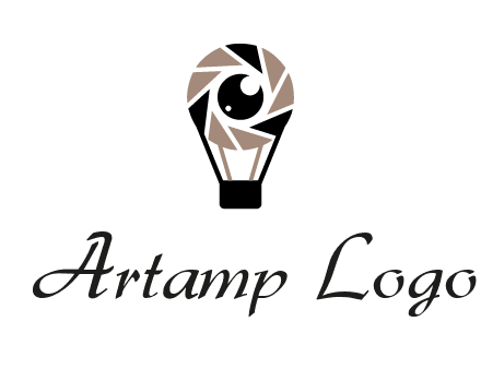 shutter with iris in air balloon photography logo