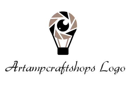 shutter with iris in air balloon photography logo