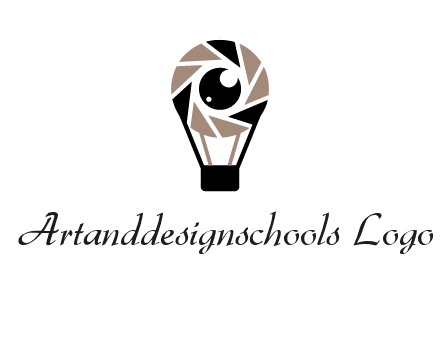 shutter with iris in air balloon photography logo