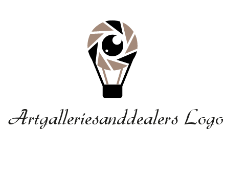 shutter with iris in air balloon photography logo