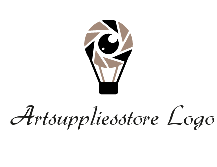 shutter with iris in air balloon photography logo