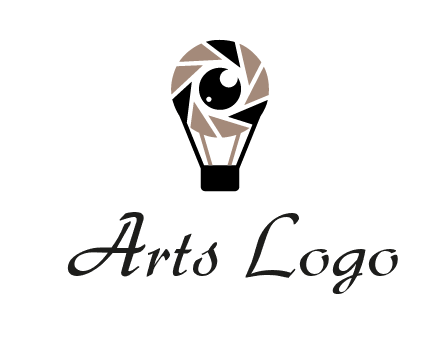 shutter with iris in air balloon photography logo