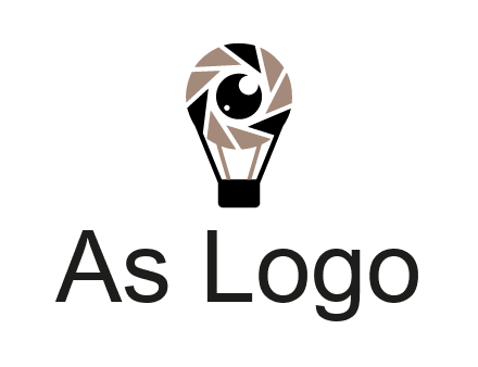 shutter with iris in air balloon photography logo