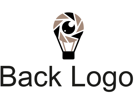 shutter with iris in air balloon photography logo