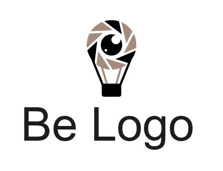 shutter with iris in air balloon photography logo