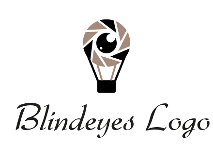 shutter with iris in air balloon photography logo