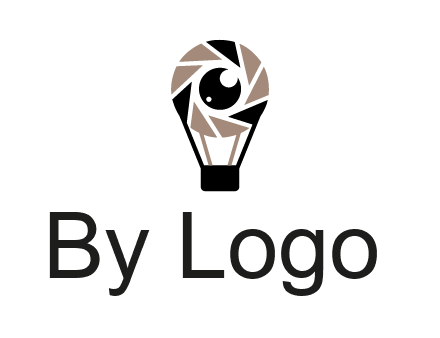 shutter with iris in air balloon photography logo
