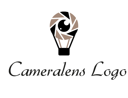shutter with iris in air balloon photography logo