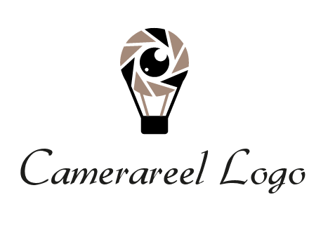 shutter with iris in air balloon photography logo