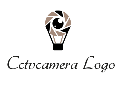 shutter with iris in air balloon photography logo