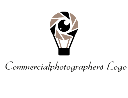 shutter with iris in air balloon photography logo
