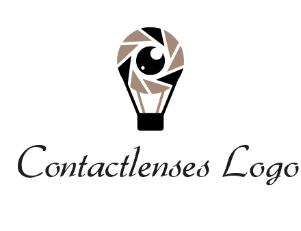shutter with iris in air balloon photography logo