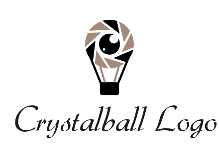 shutter with iris in air balloon photography logo