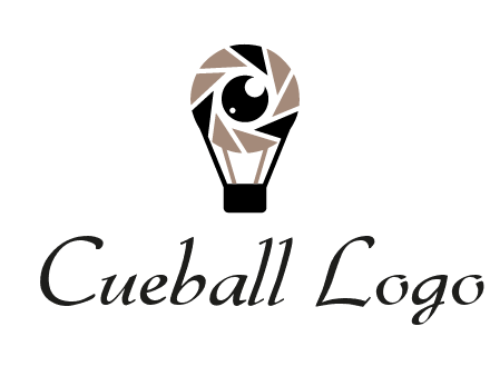 shutter with iris in air balloon photography logo