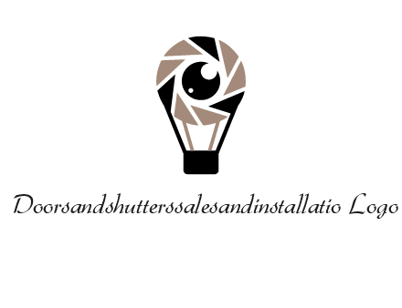 shutter with iris in air balloon photography logo