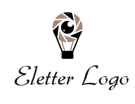shutter with iris in air balloon photography logo