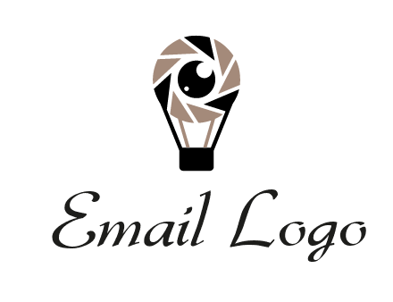 shutter with iris in air balloon photography logo