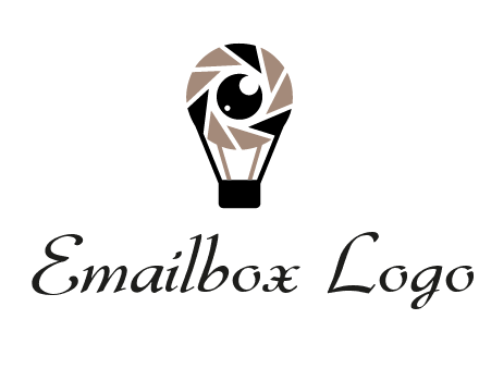 shutter with iris in air balloon photography logo
