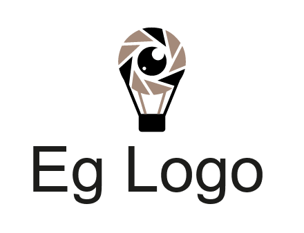 shutter with iris in air balloon photography logo