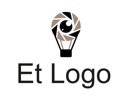 shutter with iris in air balloon photography logo