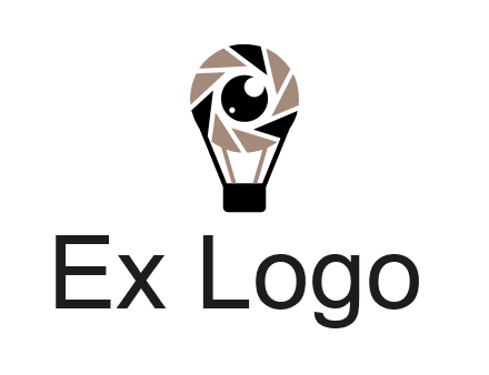 shutter with iris in air balloon photography logo