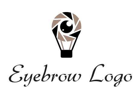 shutter with iris in air balloon photography logo