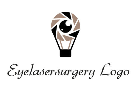 shutter with iris in air balloon photography logo