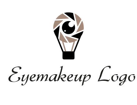 shutter with iris in air balloon photography logo