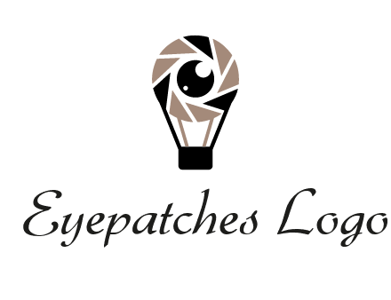 shutter with iris in air balloon photography logo