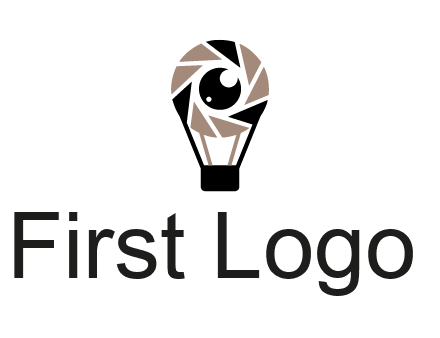 shutter with iris in air balloon photography logo