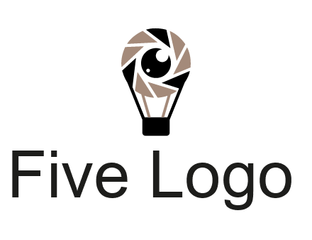 shutter with iris in air balloon photography logo
