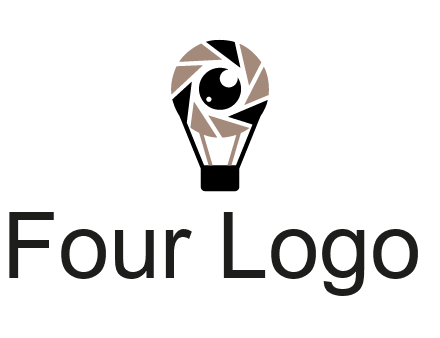 shutter with iris in air balloon photography logo