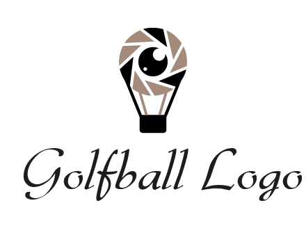 shutter with iris in air balloon photography logo