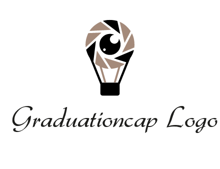shutter with iris in air balloon photography logo