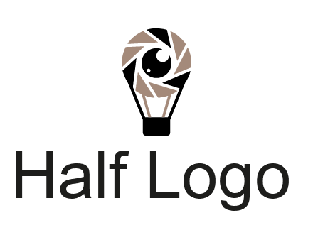 shutter with iris in air balloon photography logo