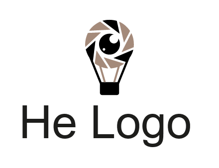 shutter with iris in air balloon photography logo