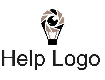 shutter with iris in air balloon photography logo