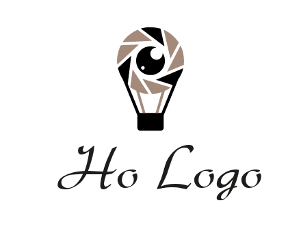 shutter with iris in air balloon photography logo