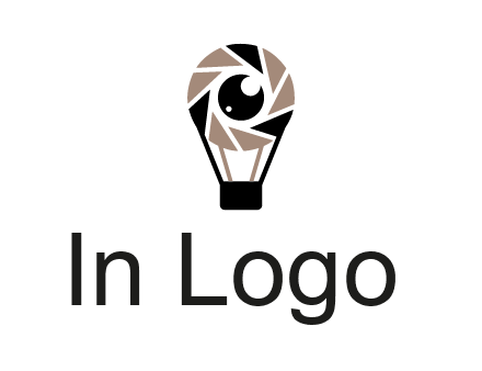 shutter with iris in air balloon photography logo