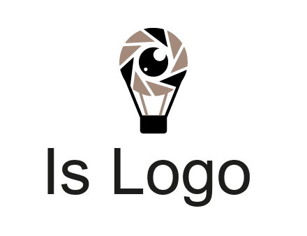 shutter with iris in air balloon photography logo