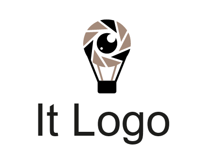 shutter with iris in air balloon photography logo
