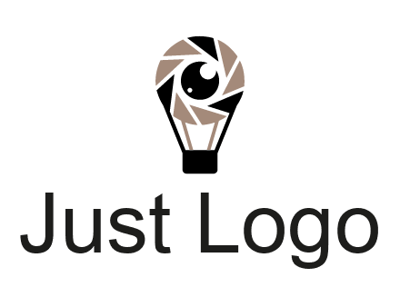 shutter with iris in air balloon photography logo